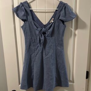 Blue Denim Gianni Bini Dress with Bow Detail